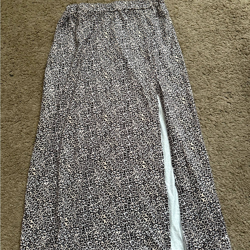 Leopard Print Maxi Skirt